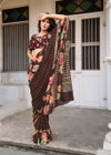 Ajnabee Vol 10 By Kashvi Dull Moss Foil Printed Sarees Wholesale Market In Surat
